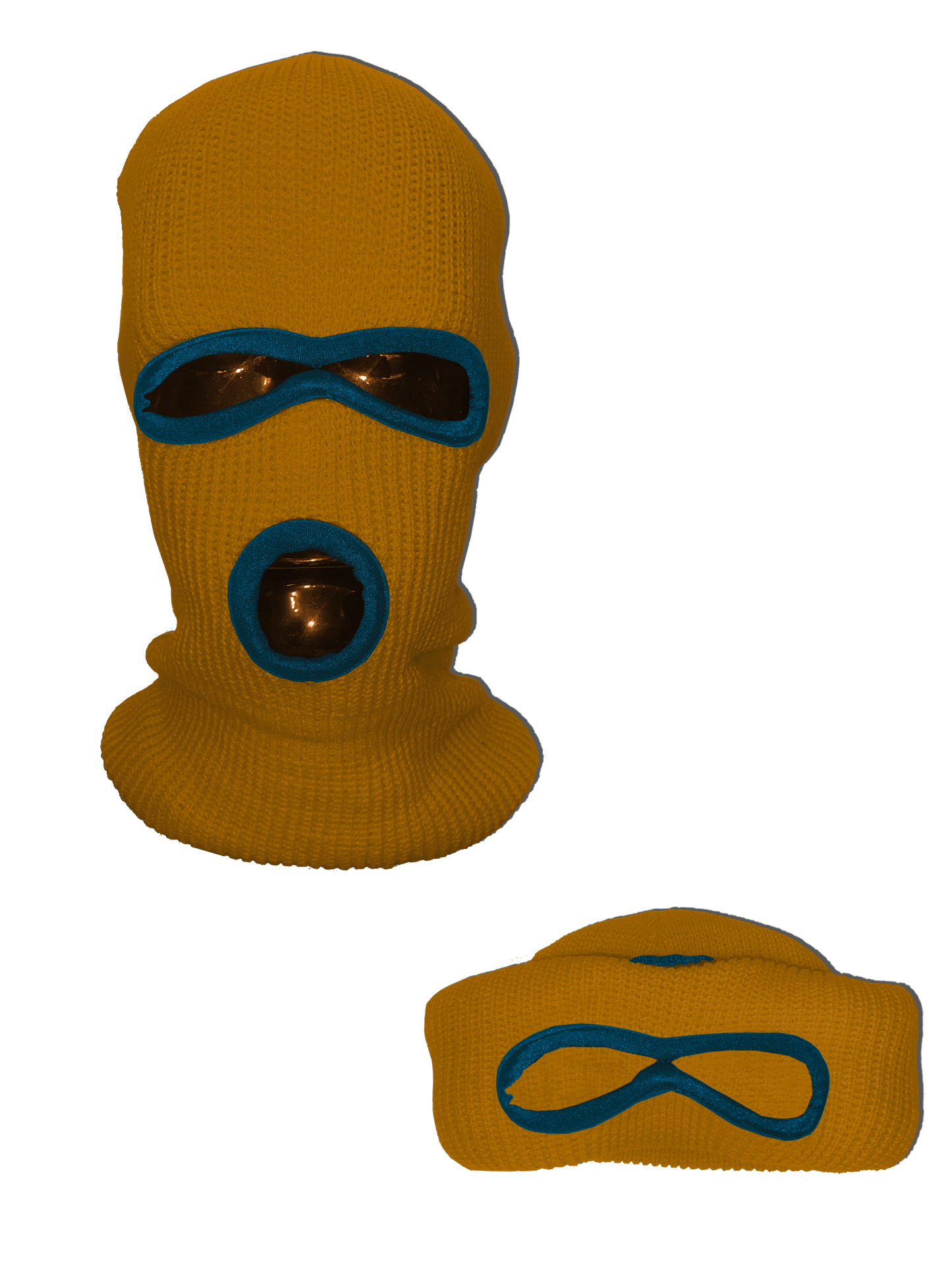 NEON ORANGE SKI MASK BEANIE