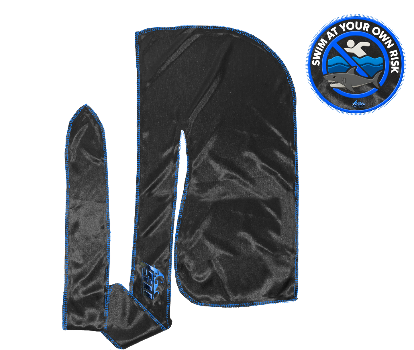 SWIM AT YOUR OWN RISK DURAG COMBO ROYAL STITCH