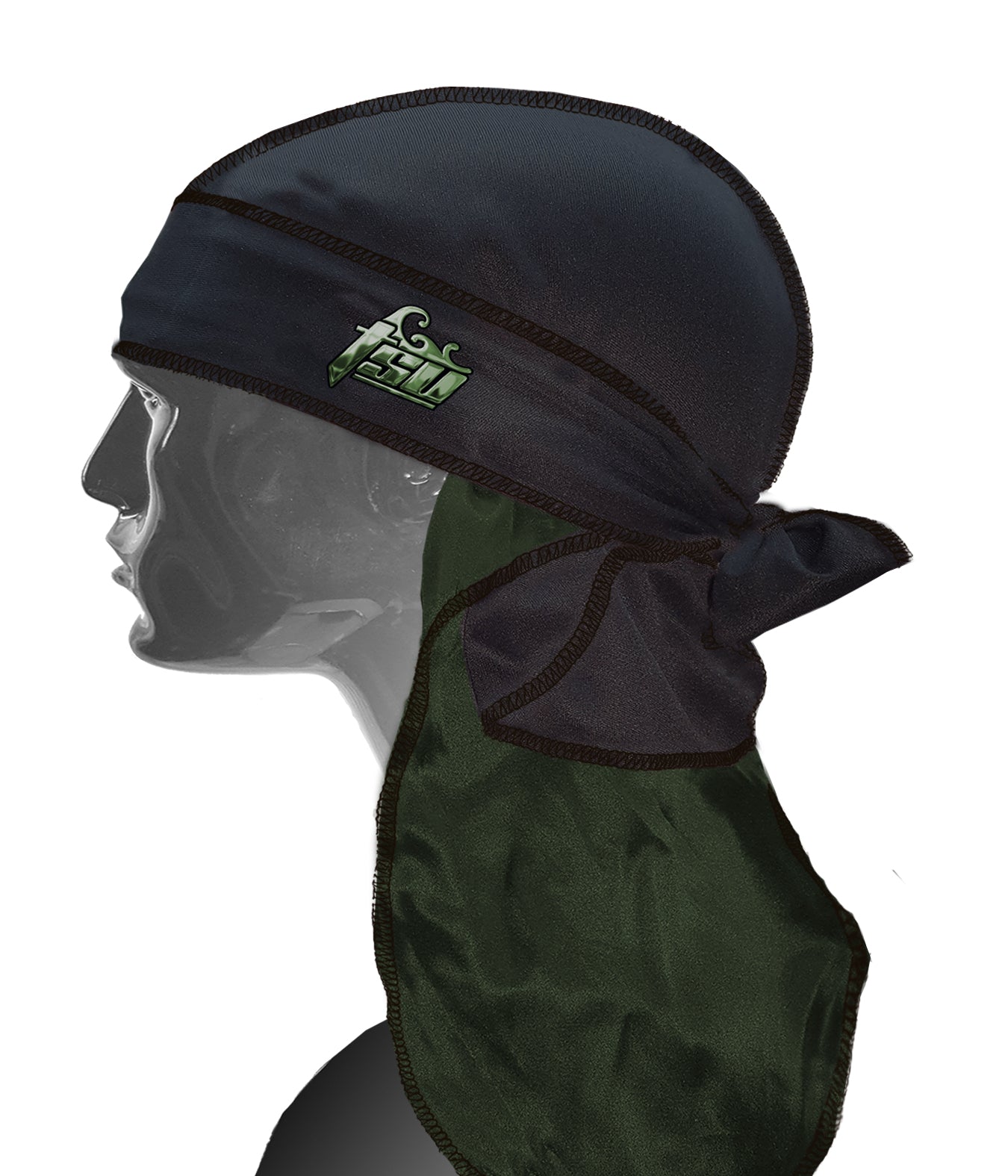 Black/Hunter Silk Cape