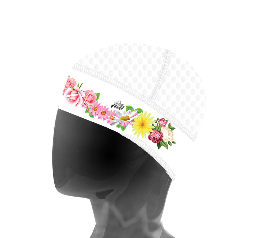 White/White Mesh Floral