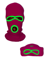 NEON ORANGE SKI MASK BEANIE