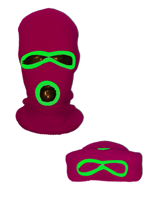 NEON ORANGE SKI MASK BEANIE