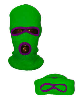 NEON ORANGE SKI MASK BEANIE