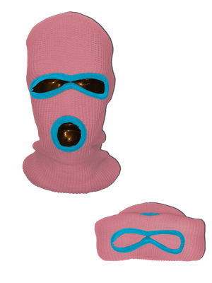 NEON ORANGE SKI MASK BEANIE