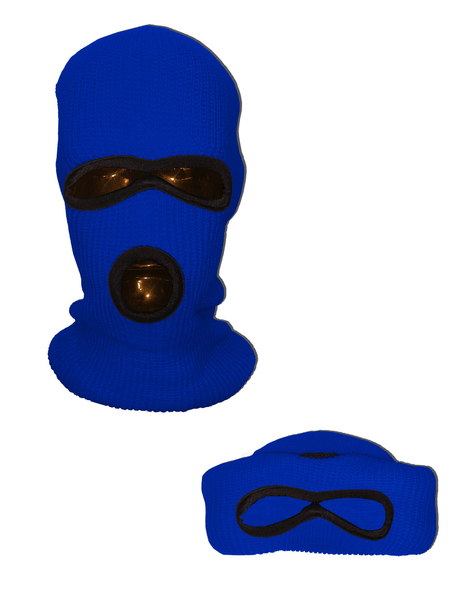 NEON ORANGE SKI MASK BEANIE