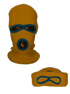 NEON ORANGE SKI MASK BEANIE