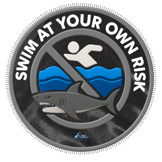 SWIM AT YOUR OWN RISK GRAY PATCH