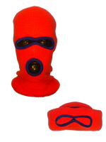 NEON ORANGE SKI MASK BEANIE