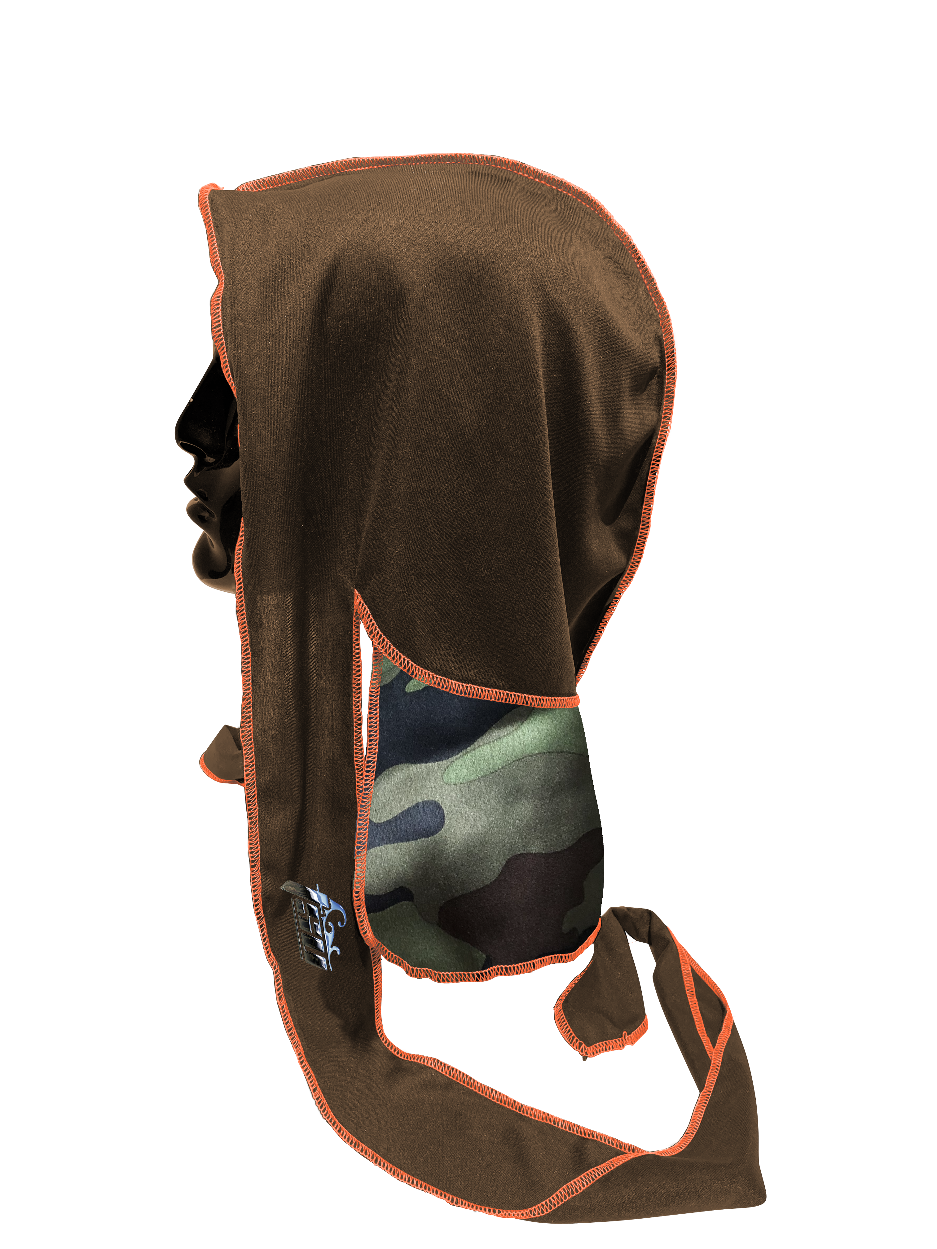 Brown/Camo 100% Silk Cape