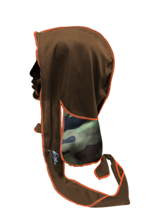 Brown/Camo 100% Silk Cape