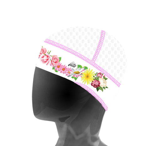 White/Pink Mesh Floral