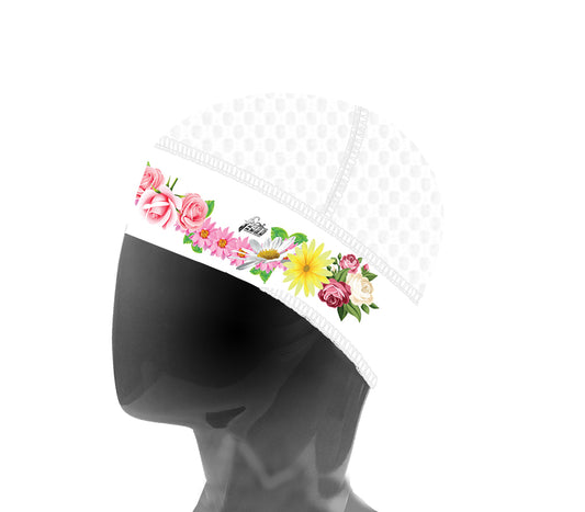 White/White Mesh Floral